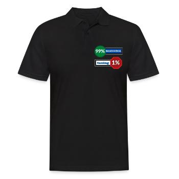 1% Tuning 99% Kontrollen - Männer Poloshirt - Schwarz - Vorne - Kai (181cm)