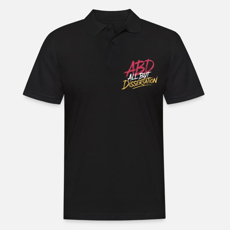 ABD All But Dissertation 8 - Männer Poloshirt - Schwarz