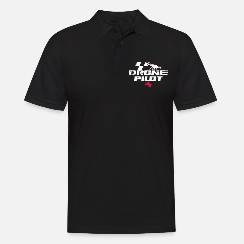 Drone Pilot 4 - Männer Poloshirt - Schwarz