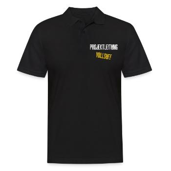 Projektleitung Vollsuff Wein Saufen Gruppen Outfit - Männer Poloshirt - Schwarz - Vorne - Kai (181cm)