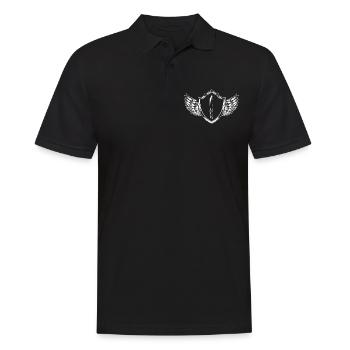 Messer Icon Wappen - Männer Poloshirt - Schwarz - Vorne - Kai (181cm)