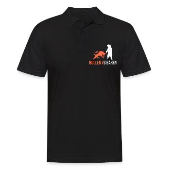 Bullen VS Bären - Männer Poloshirt - Schwarz - Vorne - Kai (181cm)
