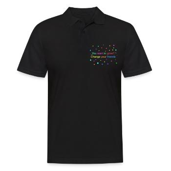 Change your friends - Men's Polo Shirt - black - Front - Kai (181cm)