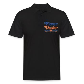 Flower Dealer 4 - Männer Poloshirt - Schwarz - Vorne - Kai (181cm)