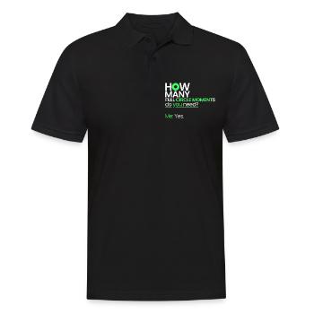 Combien de moments où le cercle se ferme - Polo Homme - noir - Devant - Kai (181cm)