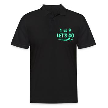 1 vs 9 lets go - Men's Polo Shirt - black - Front - Kai (181cm)
