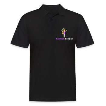Millionaire before 60! - Men's Polo Shirt - black - Front - Kai (181cm)