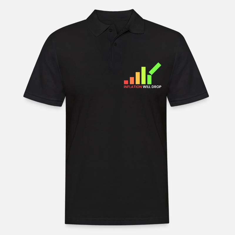 die Inflation wird sinken - Männer Poloshirt - Schwarz
