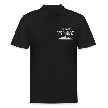My boat is no longer running thanks to Funny Boat Captain - Men's Polo Shirt - black - Front - Kai (181cm)