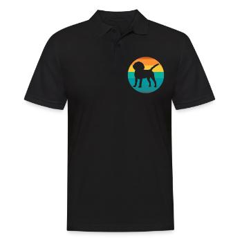 Hund Beagles Vintage Retro Beagle - Männer Poloshirt - Schwarz - Vorne - Kai (181cm)