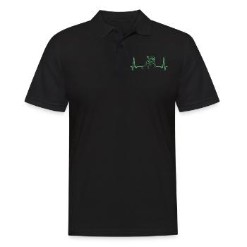 Wrestling ECG Heartbeat Wrestling Wrestler - Men's Polo Shirt - black - Front - Kai (181cm)