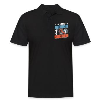 I love indoor football players indoor footballers - Men's Polo Shirt - black - Front - Kai (181cm)