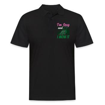 Lawn Mowing Lawn Lawn Mower Grass - Men's Polo Shirt - black - Front - Kai (181cm)
