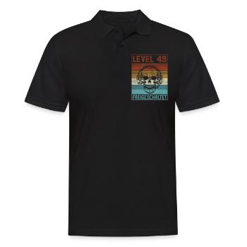 49. Geburtstag Gamer Level 49 Jahre - Männer Poloshirt - Schwarz - Vorne - Kai (181cm)