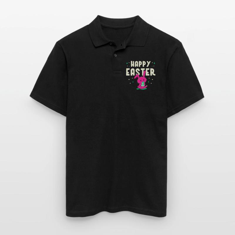 Joyeux lapin de Pâques Easter Easter Egg Dictons Polo Homme