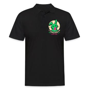 Es Ist Ostern Und Es Ist Mir Egal Sprüche - Männer Poloshirt - Schwarz - Vorne - Kai (181cm)