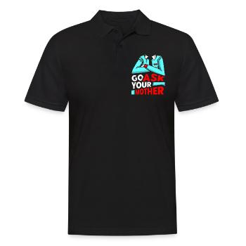 Allez demander à votre maman papa papa papa vos paroles - Polo Homme - noir - Devant - Kai (181cm)