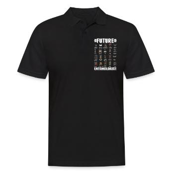 Entomologe Jungen Mädchen Insekten - Männer Poloshirt - Schwarz - Vorne - Kai (181cm)