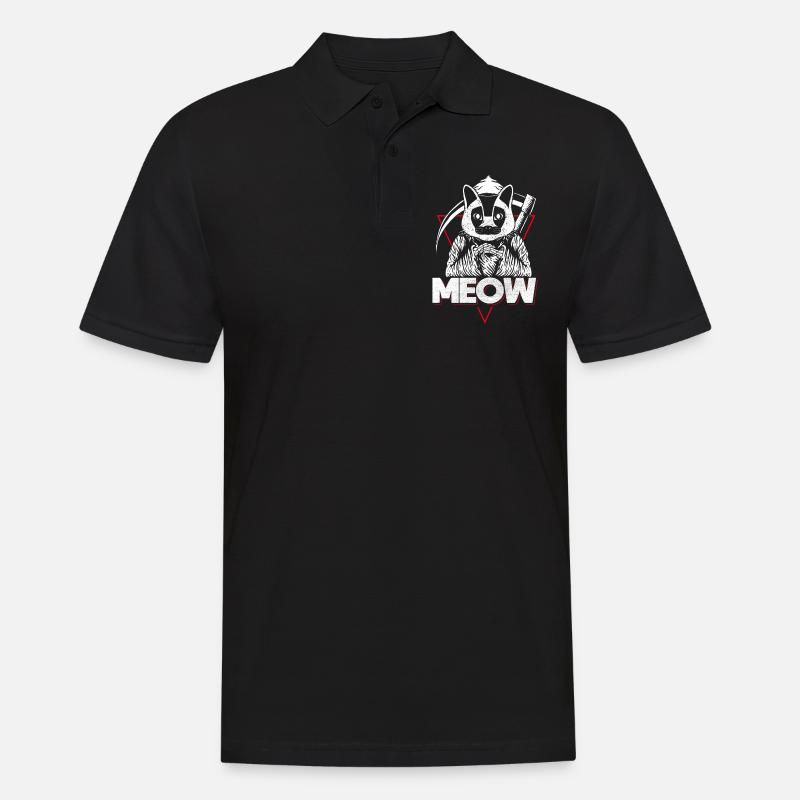 Grim Reaper Chat Bizarre Kitty - Polo Homme - noir