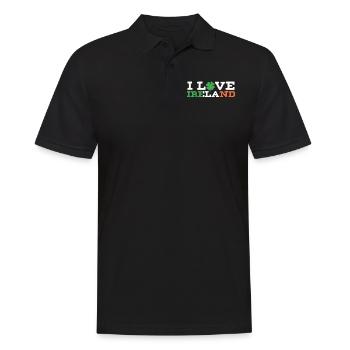 I love Ireland Irish St. Patrick's Day - Men's Polo Shirt - black - Front - Kai (181cm)