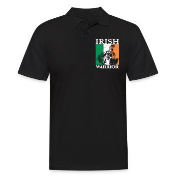 Guerrier irlandais Irlande Gaélique irlandais - Polo Homme - noir - Devant - Kai (181cm)