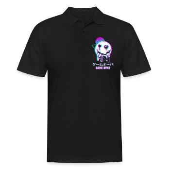 Game Over Aesthetic Goth Vaporwave Sad - Men's Polo Shirt - black - Front - Kai (181cm)