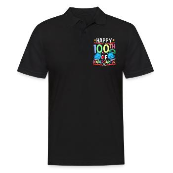 Heureux 100 jours à la maternelle 100 jours - Polo Homme - noir - Devant - Kai (181cm)