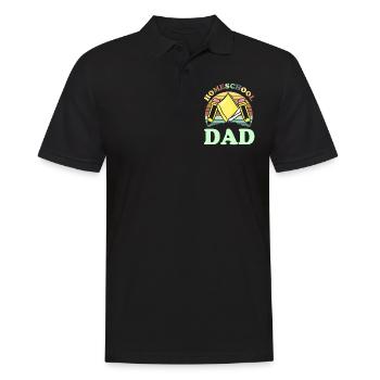 Homeschool Papa Homeschooling Father Father's Day - Men's Polo Shirt - black - Front - Kai (181cm)