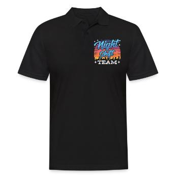 Équipe de nuit Collègue de travail de nuit - Polo Homme - noir - Devant - Kai (181cm)