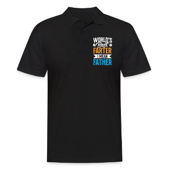 Der Beste Vater Der Welt Vater Tag Papa Papi - Männer Poloshirt - Schwarz - Vorne - Kai (181cm)