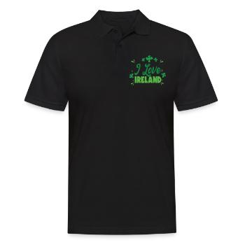 I love Ireland Irish St. Patrick's Day Irish - Men's Polo Shirt - black - Front - Kai (181cm)