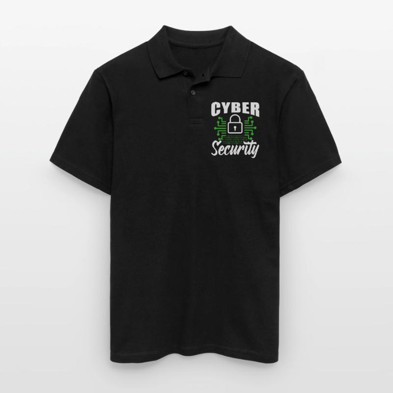 Cybersecurity Hacker Hacking IT Security Hack Men's Polo Shirt