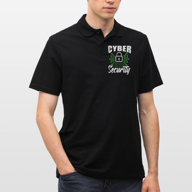 Cybersecurity Hacker Hacking IT Security Hack Men's Polo Shirt