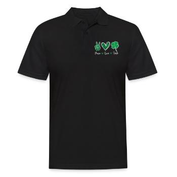 Peach Dear Irish St. Patrick’s Day Irlande Irlandais - Polo Homme - noir - Devant - Kai (181cm)