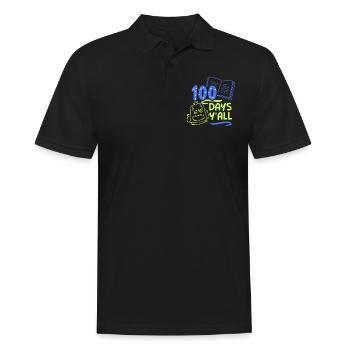 100 jours toute votre équipe dictons doux drôle - Polo Homme - noir - Devant - Kai (181cm)