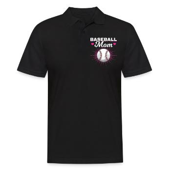 Baseball Mutter Frauen Baseball Mama - Männer Poloshirt - Schwarz - Vorne - Kai (181cm)