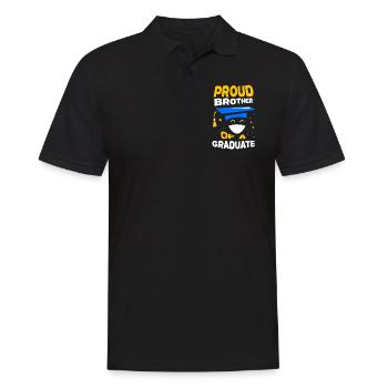 Stolzer Bruder Eines Absolventen Absolvent - Männer Poloshirt - Schwarz - Vorne - Kai (181cm)