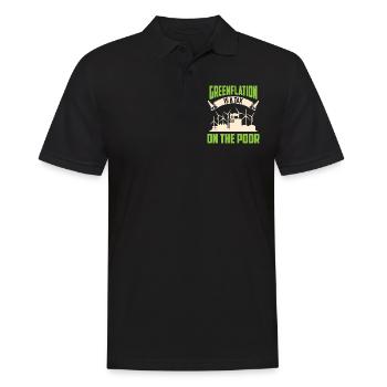 L’inflation verte est une taxe pour les pauvres Verts - Polo Homme - noir - Devant - Kai (181cm)