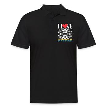 Ich Liebe Skandinavien Skandinavier Skandinavisch - Männer Poloshirt - Schwarz - Vorne - Kai (181cm)