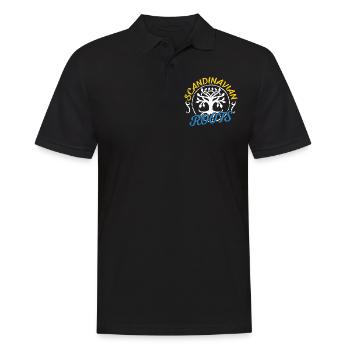 Skandinavische Wurzeln Schwedisch Skandinavien - Männer Poloshirt - Schwarz - Vorne - Kai (181cm)