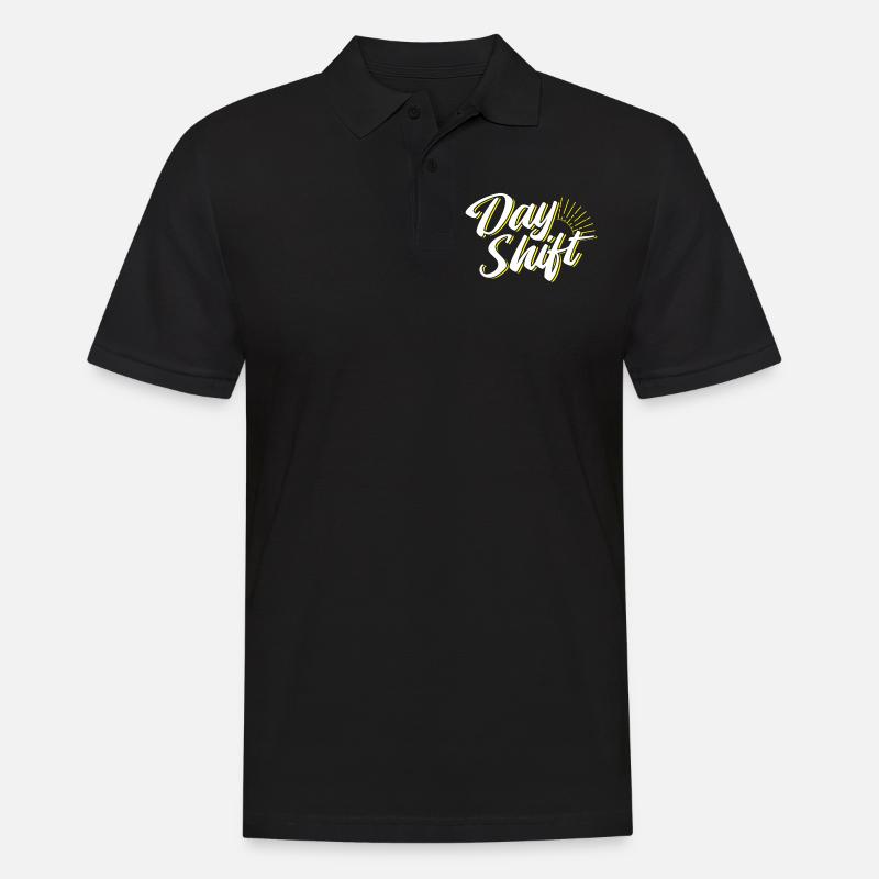 Day shift Shiftwork - Men's Polo Shirt - black