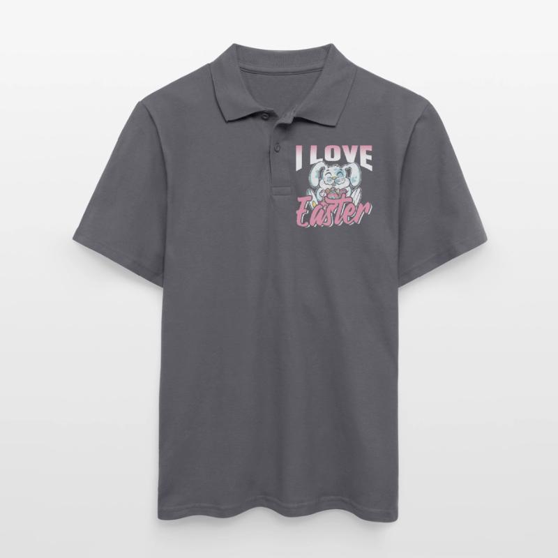 I love Easter Easter Easter Egg Easter Men's Polo Shirt