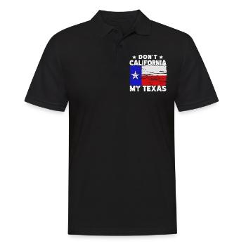 Californie Texas Texans Texan Pride Dictons - Polo Homme - noir - Devant - Kai (181cm)