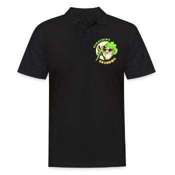 Gartenarbeit Oma Garten Gärtnerin Großmutter - Männer Poloshirt - Schwarz - Vorne - Kai (181cm)
