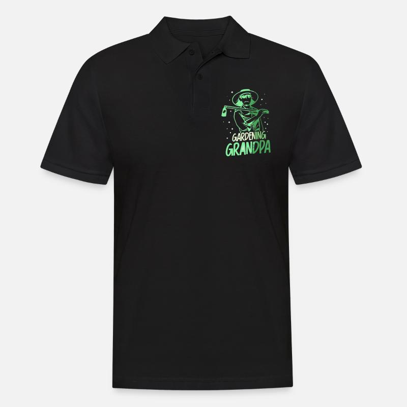 Gartenarbeit Opa Garten Großvater Gärtner - Männer Poloshirt - Schwarz