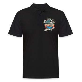 Can I finally catch a fish? Fisherman - Men's Polo Shirt - black - Front - Kai (181cm)
