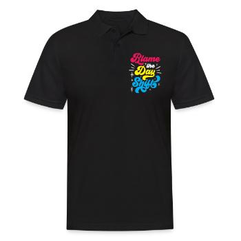 Die Tagesschicht Verantwortlich Machen Beruf - Männer Poloshirt - Schwarz - Vorne - Kai (181cm)