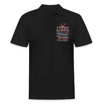 Je transforme le bois en choses Menuisiers Menuisiers - Polo Homme - noir - Devant - Kai (181cm)