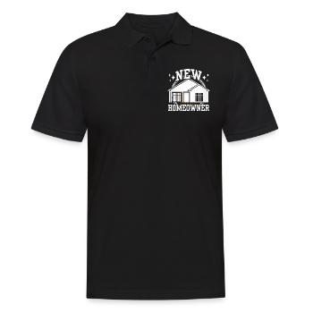 Neuer Hauseigentümer Hausherr Hausbesitzer Haus - Männer Poloshirt - Schwarz - Vorne - Kai (181cm)