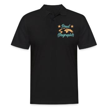 Proud Geography Geography Geography Student - Men's Polo Shirt - black - Front - Kai (181cm)